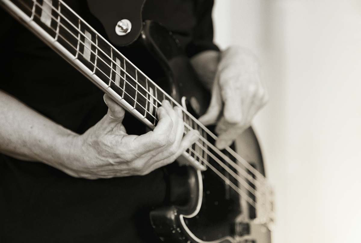 musical instrument man playing electric guitar musician
